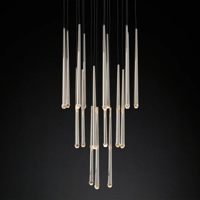 Seylin Shower Round Tapered Tubular Chandelier 30"