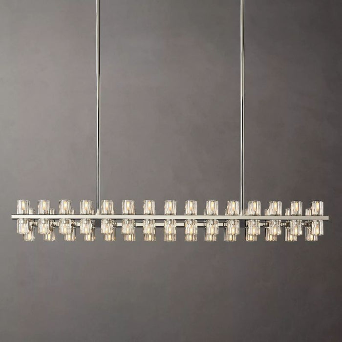 Wincei Crystal Rectangular Chandelier 54"
