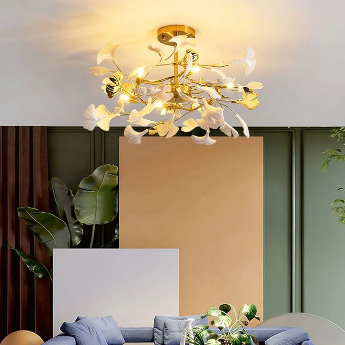 Gingko Ceramic Luxury Chandelier Style B