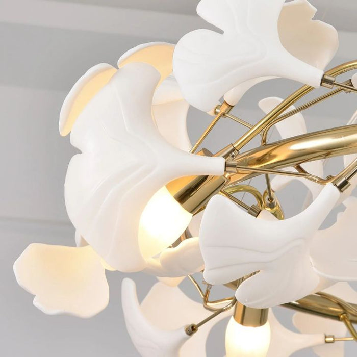 Gingko  Ceramic Luxury Chandelier Style F