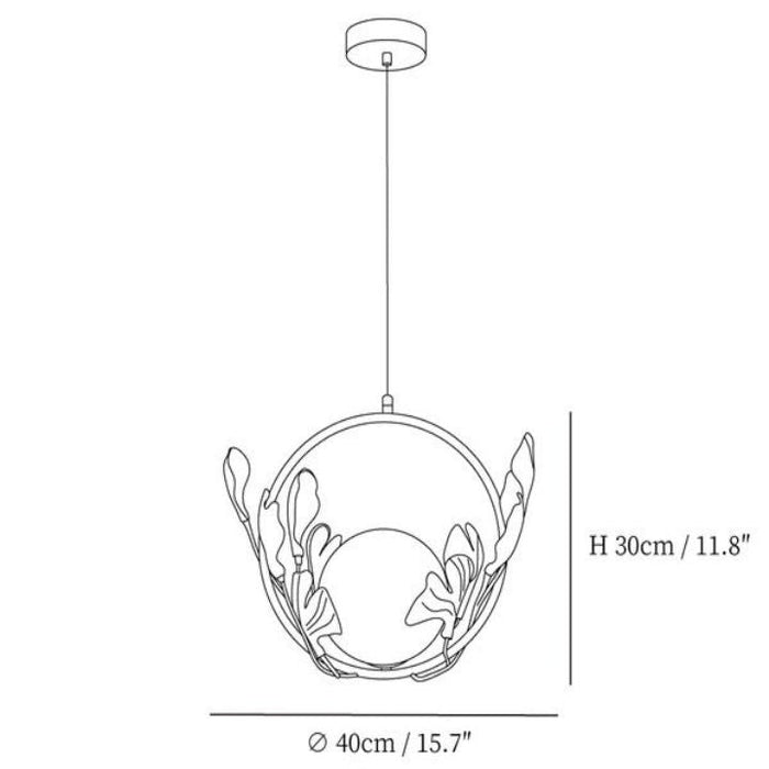 Gingko Ceramic Pendant Lamp