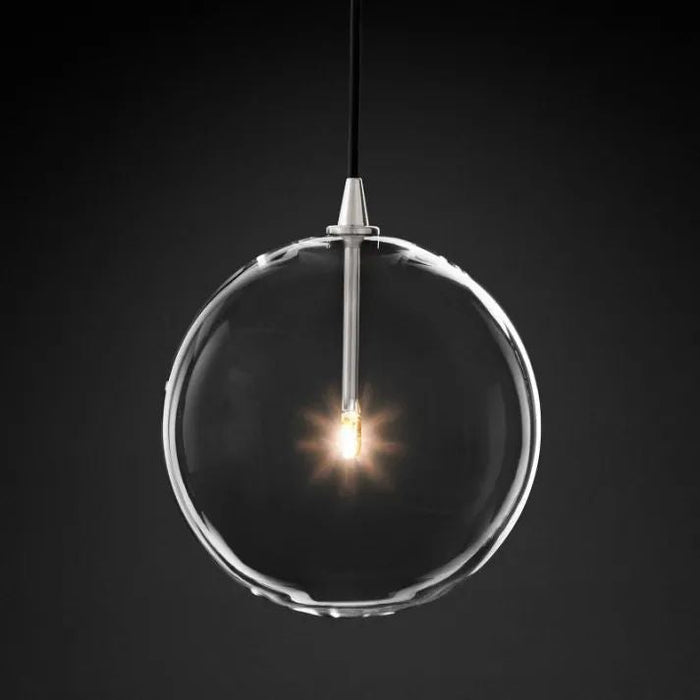 Glass Globe Pendant Light 6" 10" 14"