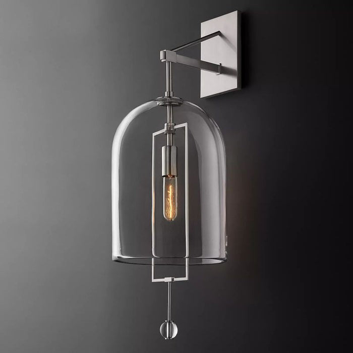 Louhia Brass Grand Wall Sconce With Glass Shade