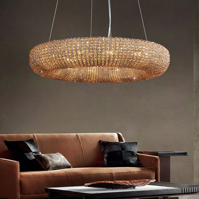 Hailo Crystal Round LED Chandelier 32"