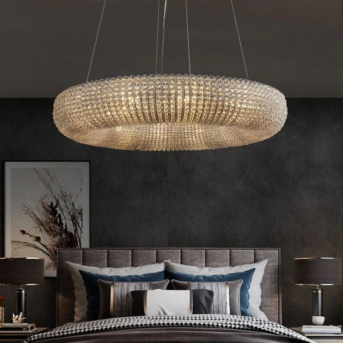 Hailo Crystal Round LED Chandelier 32"