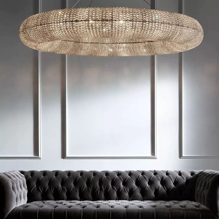 Hailo Crystal Round LED Chandelier 59"