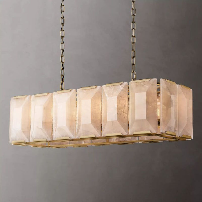 Paula Calcite Rectangle Chandelier