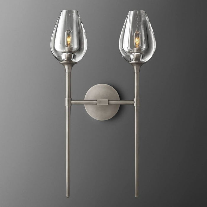 Tulip Glass Double Wall Sconce