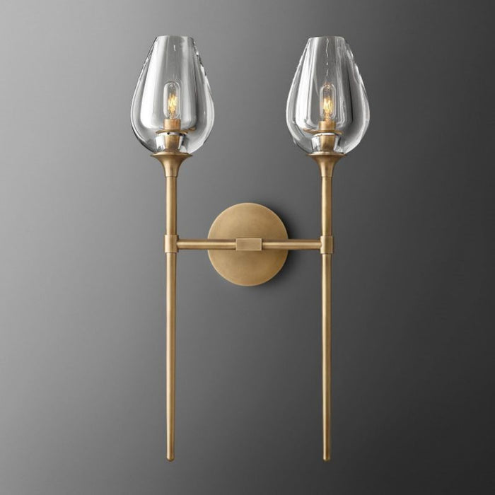 Tulip Glass Double Wall Sconce