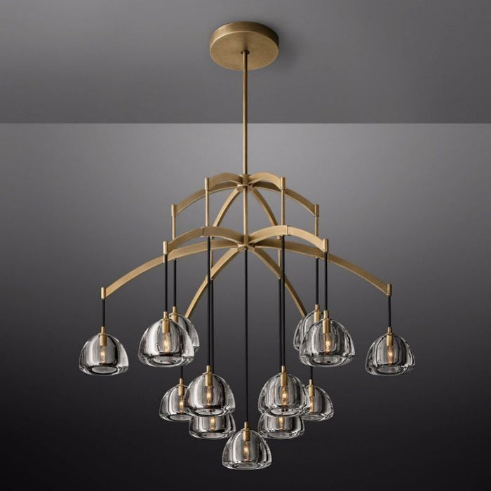 Hemisphere Glass Round Chandelier 48"