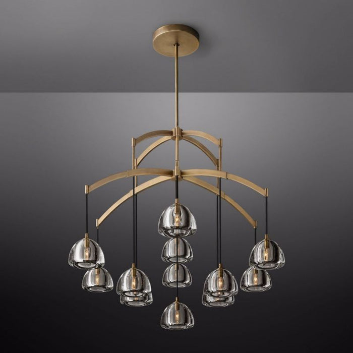 Hemisphere Glass Round Chandelier 48"