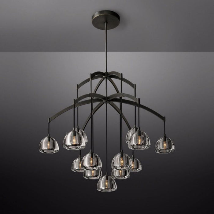 Hemisphere Glass Round Chandelier 48"