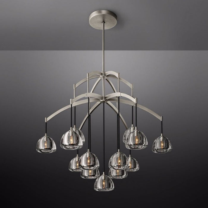 Hemisphere Glass Round Chandelier 48"