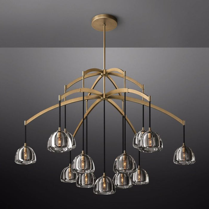 Hemisphere Glass Round Chandelier 60"