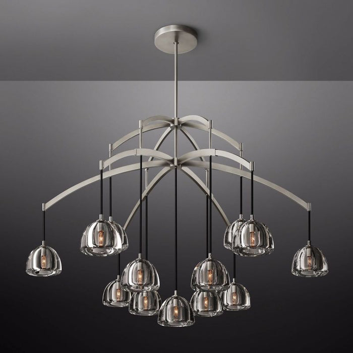 Hemisphere Glass Round Chandelier 60"