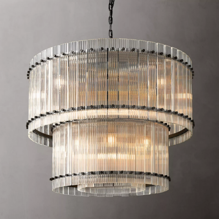 Mearin 2-Tier Round Chandelier 37"