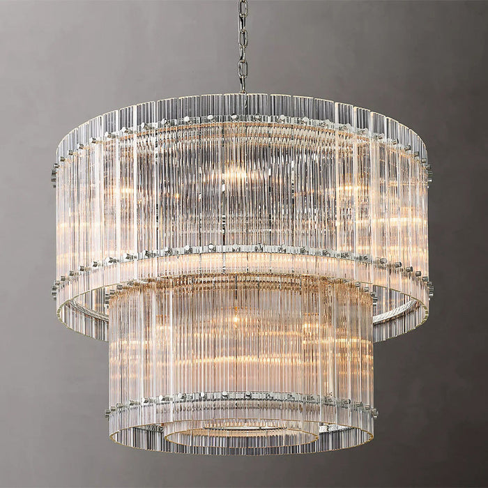 Mearin 2-Tier Round Chandelier 37"