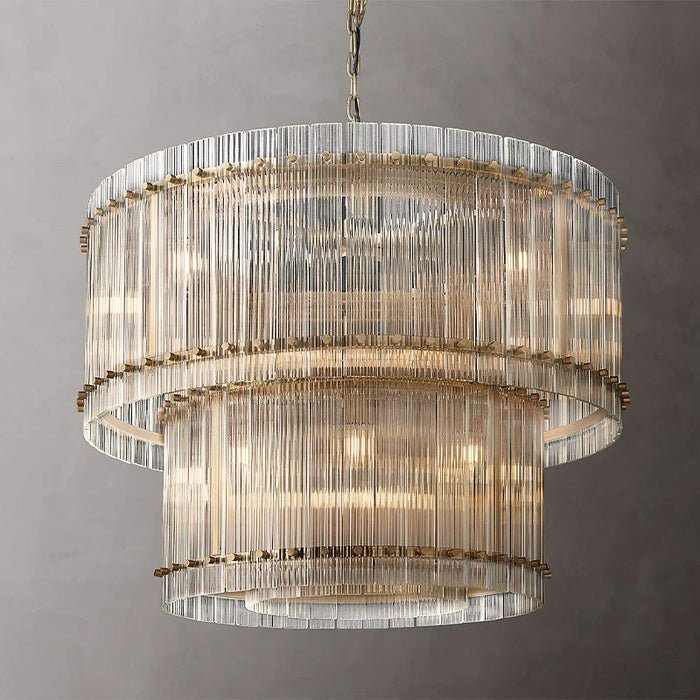 Mearin 2-Tier Round Chandelier 37"