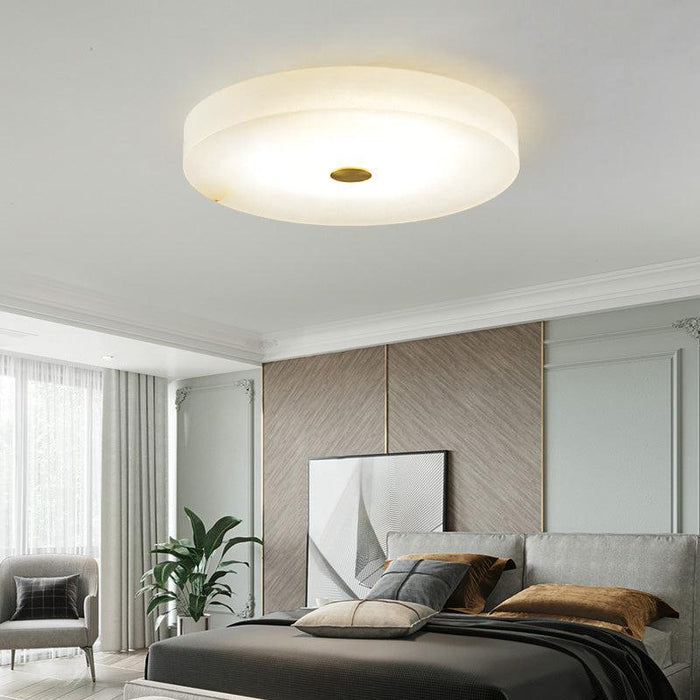 Alabaster Recessed Circular LED Chandelier