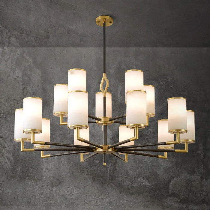 Multi-layer Branda Alabaster Round chandelier