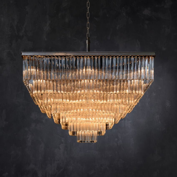 Zella Glass Square Chandelier