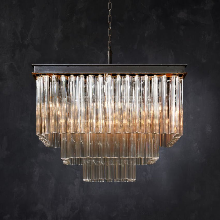 Zella Glass Square Chandelier