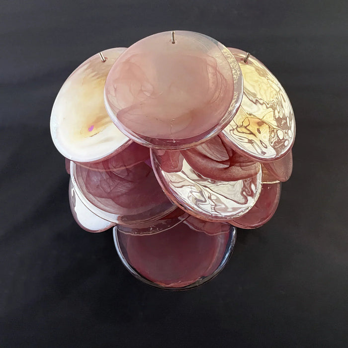 Pink Vintage Murano Glass Wall Sconce