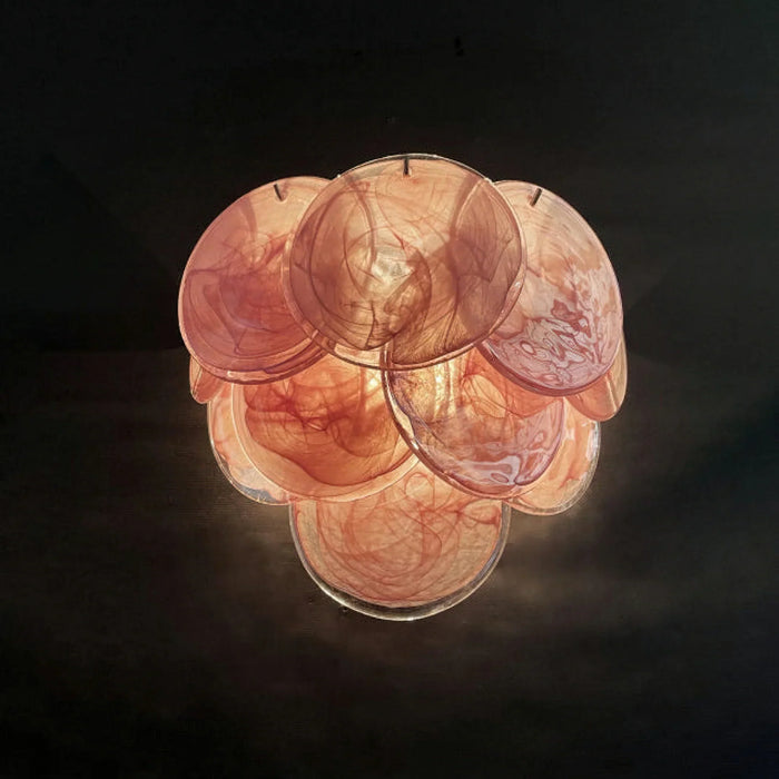 Pink Vintage Murano Glass Wall Sconce