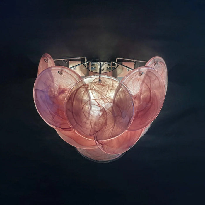 Pink Vintage Murano Glass Wall Sconce