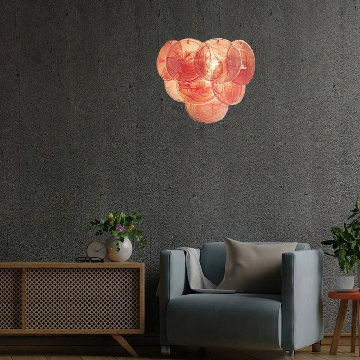 Pink Vintage Murano Glass Wall Sconce
