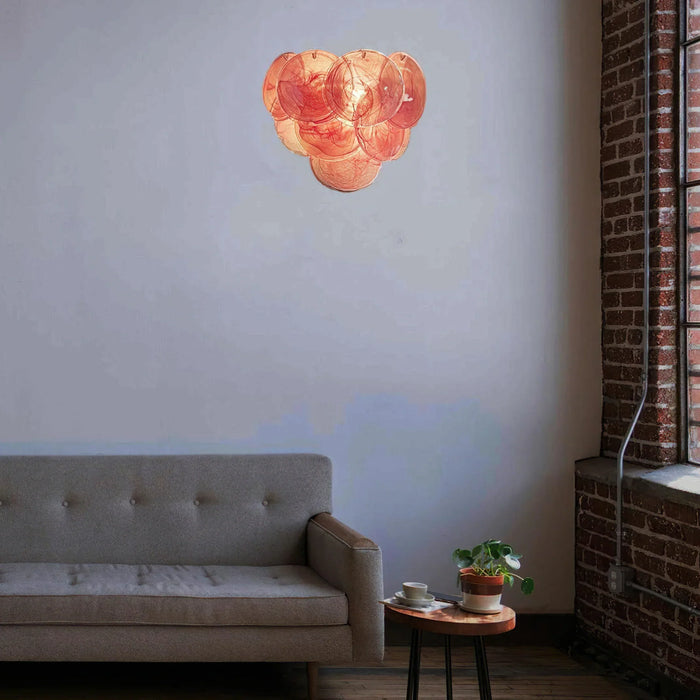 Pink Vintage Murano Glass Wall Sconce