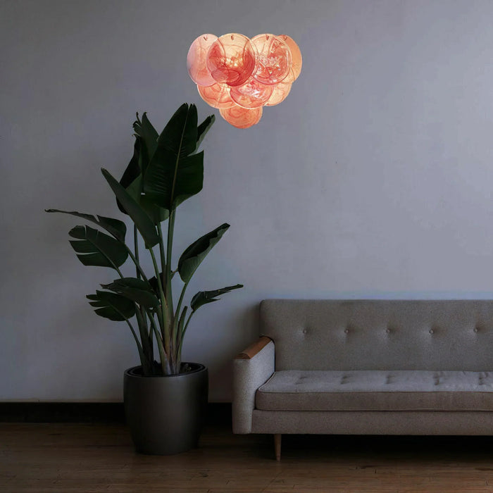 Pink Vintage Murano Glass Wall Sconce