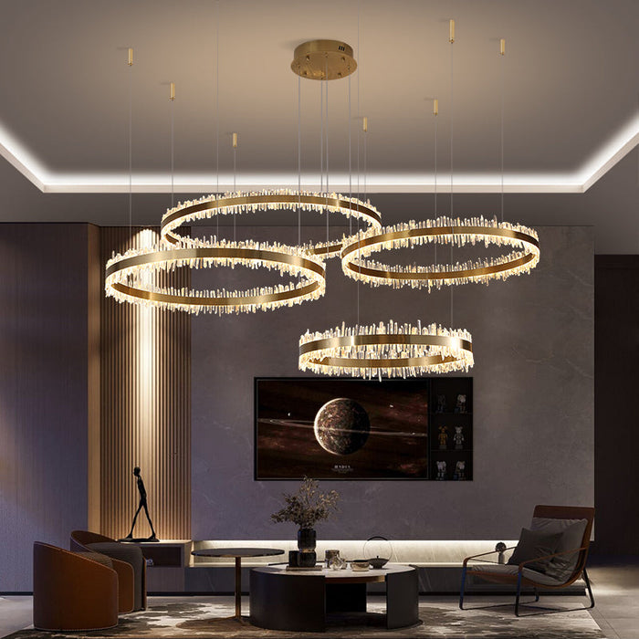 Primary Crystal Rings Chandelier