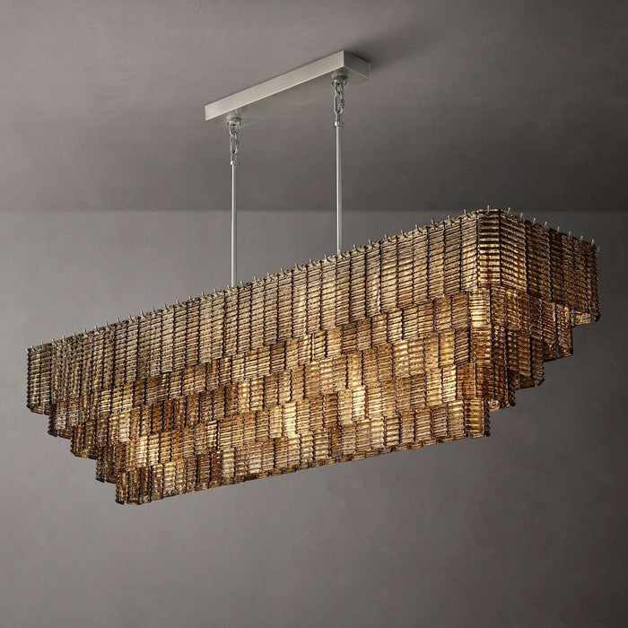 Maisty Glass Rectangle Chandelier