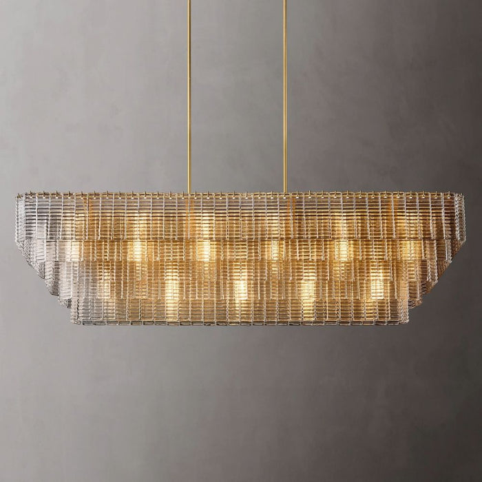 Maisty Glass Rectangle Chandelier