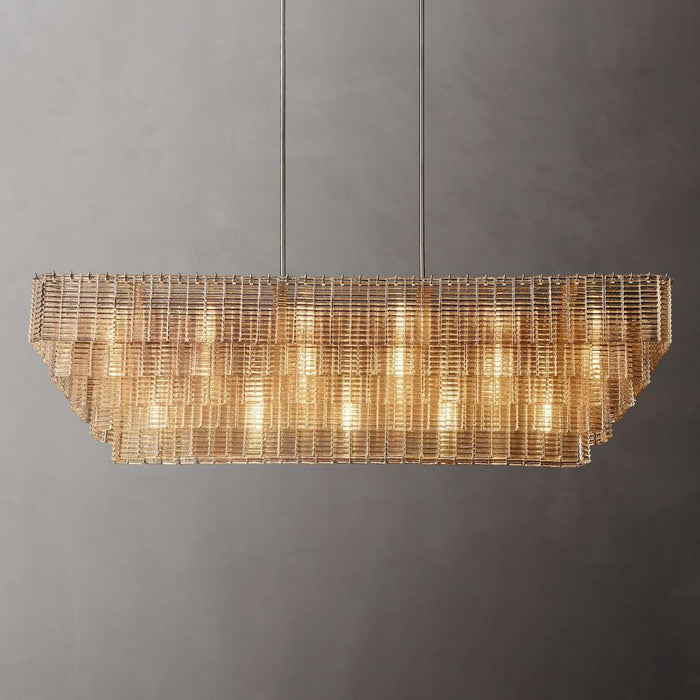 Maisty Glass Rectangle Chandelier