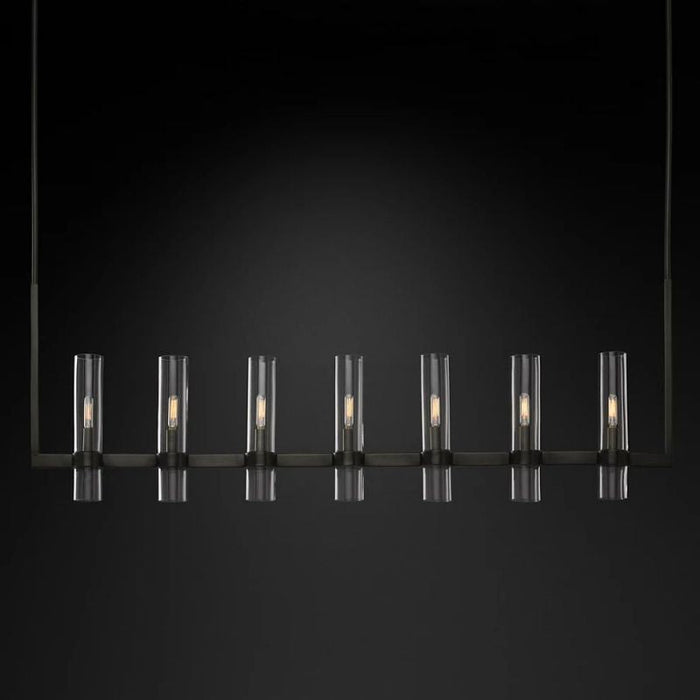 Vella Modern Fashion Glass Linear Chandelier 59''