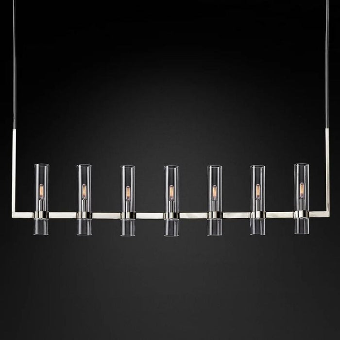 Vella Modern Fashion Glass Linear Chandelier 59''