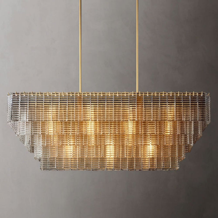 Maisty Glass Rectangle Chandelier