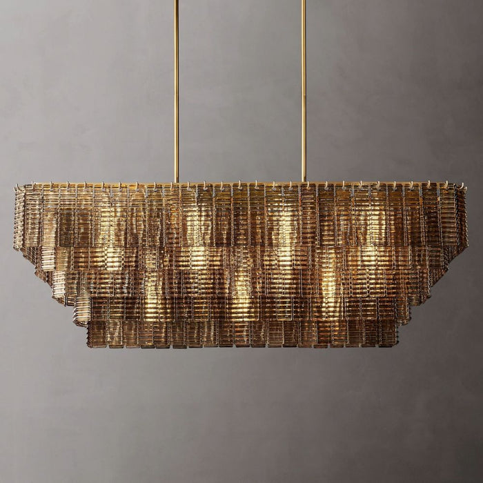 Maisty Glass Rectangle Chandelier