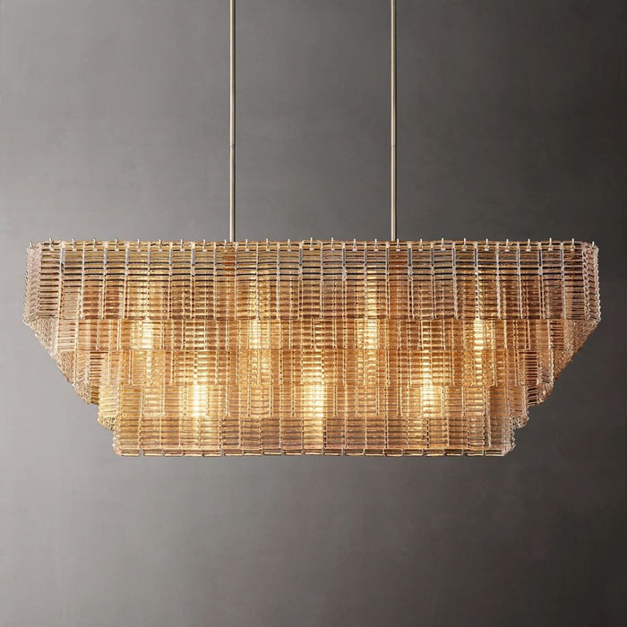 Maisty Glass Rectangle Chandelier