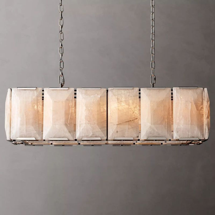 Hawsan Calcite Rectangular Chandelier 42"