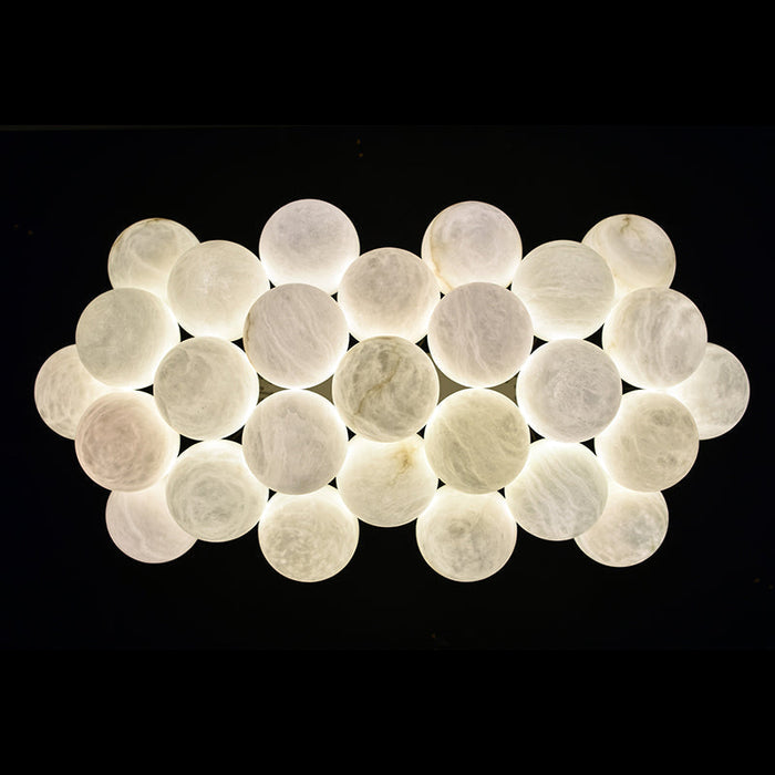 Rectangular Chandelier Alabaster Ball Chandelier