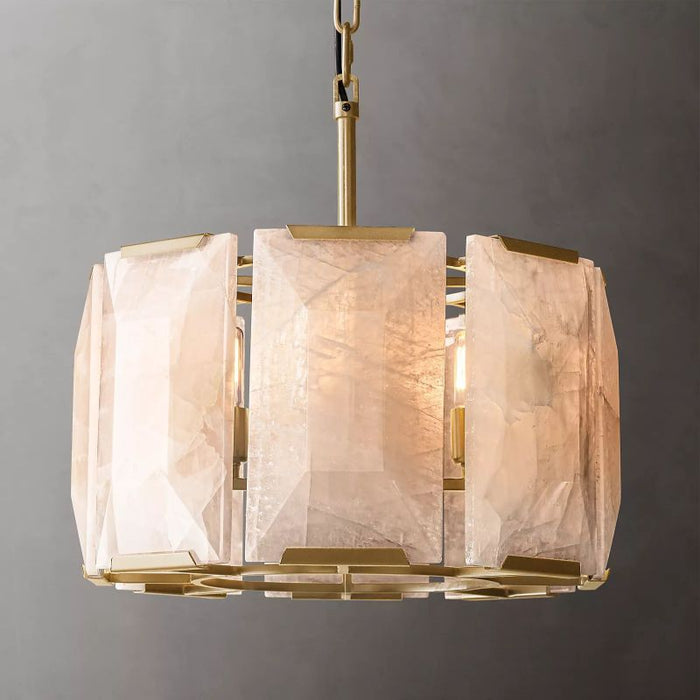 Hawsan Calcite Round Chandelier 19"