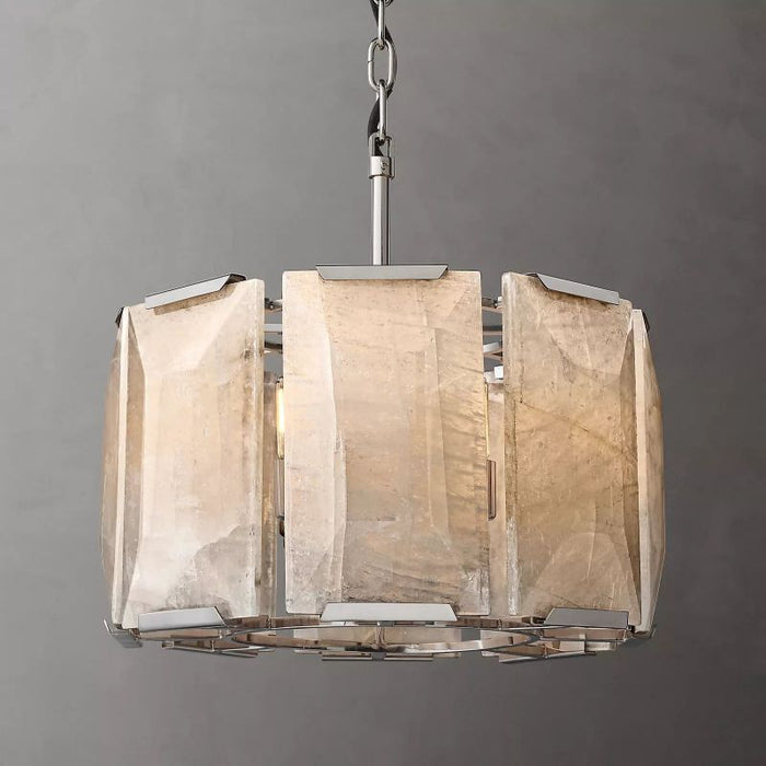 Hawsan Calcite Round Chandelier 19"