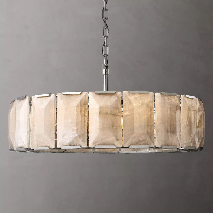 Hawsan Calcite Round Chandelier 43"