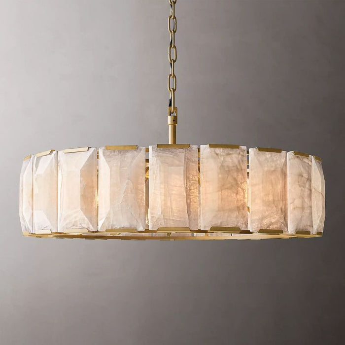 Hawsan Calcite Round Chandelier 43"