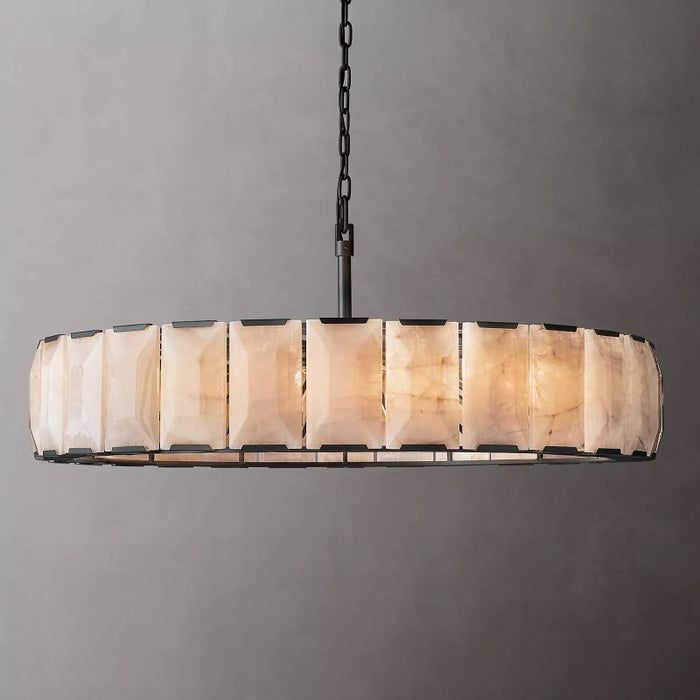 Hawsan Calcite Round Chandelier 60"