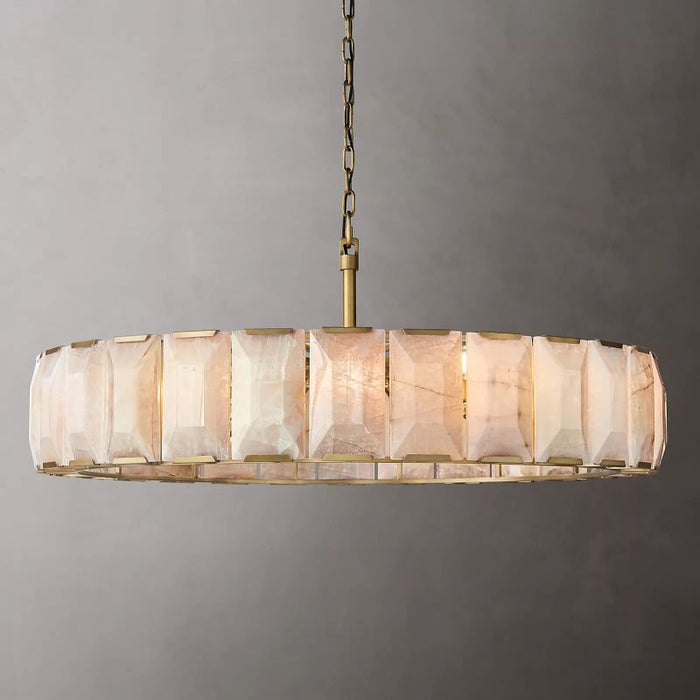 Hawsan Calcite Round Chandelier 60"