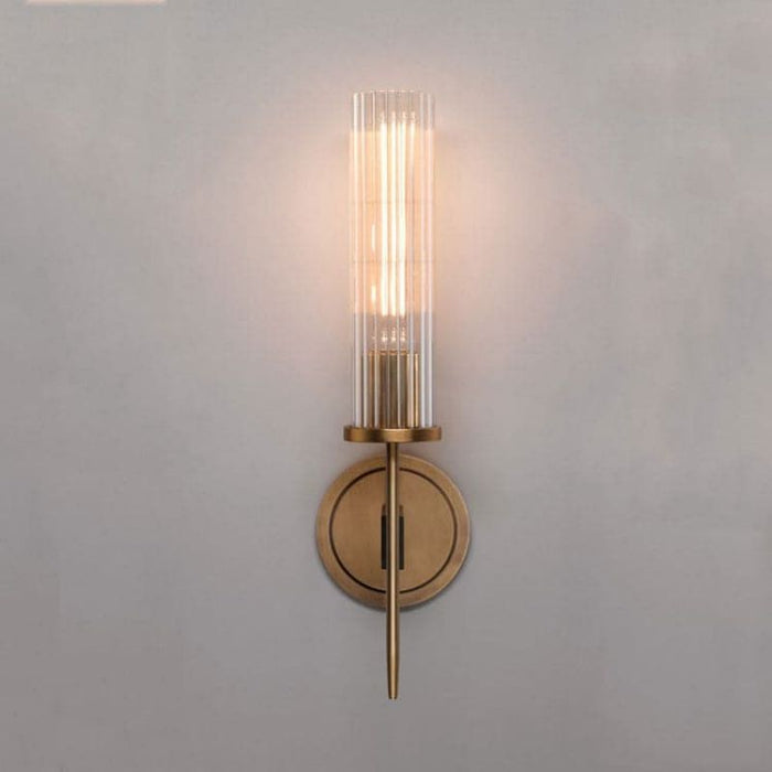 Single Crystal Shade Candlestick Wall Sconce